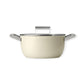 Smeg Non-Stick Casserole Dish Cookware Cream 24cm CKFC2411CRM