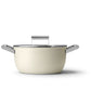 Smeg Non-Stick Casserole Dish Cookware Cream 24cm CKFC2411CRM