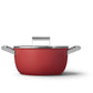 Smeg Non-Stick Casserole Dish Cookware Red 24cm CKFC2411RDM