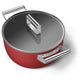 Smeg Non-Stick Casserole Dish Cookware Red 24cm CKFC2411RDM