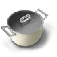 Smeg Non Stick Casserole Dish Cookware 26cm Cream CKFC2611CRM