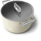 Smeg Non Stick Casserole Dish Cookware 26cm Cream CKFC2611CRM