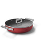 Smeg Non-Stick Deep Pan Cookware Red 28cm CKFD2811RDM
