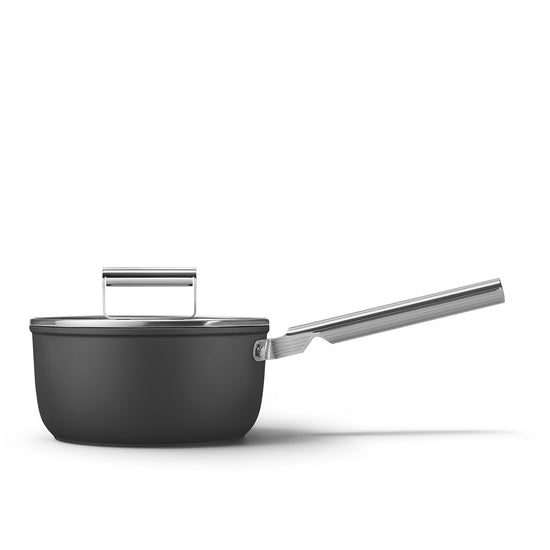 Smeg Non-Stick Saucepan Cookware Black 20cm CKFS2011BLM
