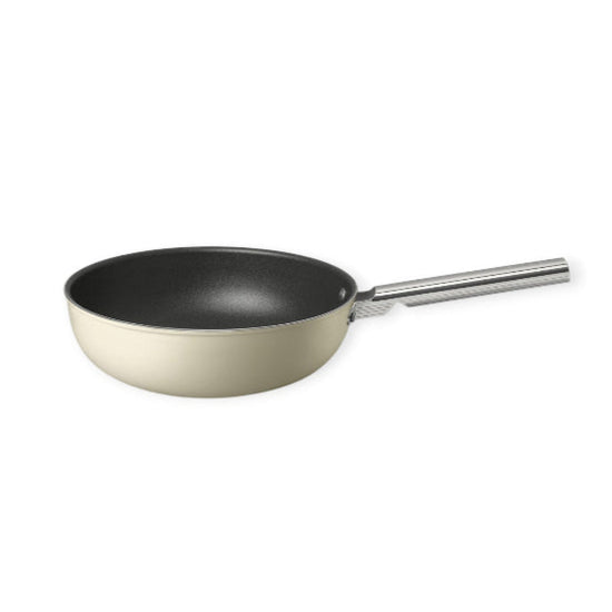 Smeg Non-Stick Wok 30cm Cream CKFW3001CRM