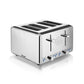 Swan Classic Polished Stainless Steel Cordless Kettle & 4 Slice Toaster SNR2P