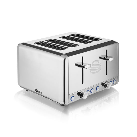 Swan Classic 4 Slice Polished Stainless Steel Toaster SCT8