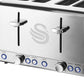 Swan Classic 4 Slice Polished Stainless Steel Toaster SCT8