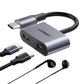 UGREEN USB Type-C Dual Audio and Charging Adapter (15W PD, 2-in-1 Splitter)
