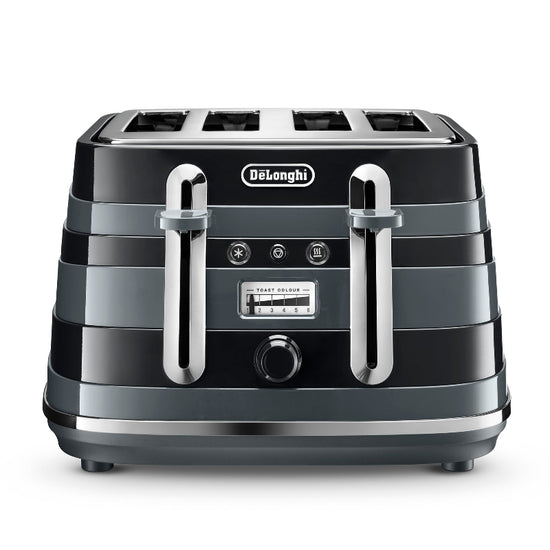 Delonghi Avvolta Class 4 Slice Toaster Black CTAC4003.BK