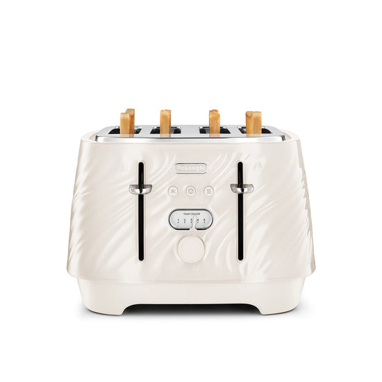 Delonghi Ballerina Seta 4 Slice Toaster Silk Beige CTDS4003.CR