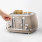 Delonghi Icona Metallics 4 Slice Toaster Beige CTOT4003.BG