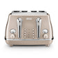 Delonghi Icona Metallics 4 Slice Toaster Beige CTOT4003.BG