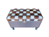 Checkered patterned ottoman 