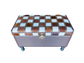 Checkered patterned ottoman 