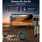 ETOE Dolphin Portable Google TV Projector – 1080P Smart Projector with Dolby Audio, Netflix, and 2.5-Hour Battery Life