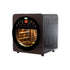 A black DNA Airfryer Oven with a glass touch-control panel and stainless steel casing.