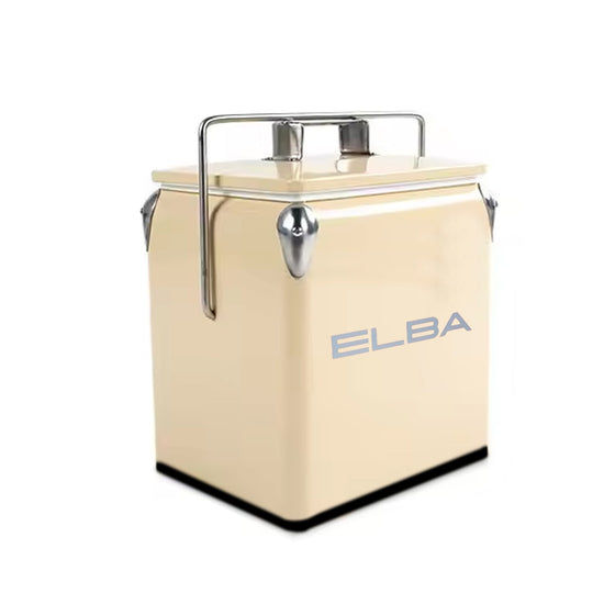 Elba Metal Cooler Box 13 Litre Cream 05/MCB-C