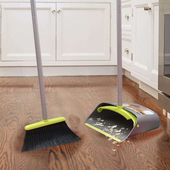 FloorMax Broom & Dustpan with Self Cleaning Brush FBD001