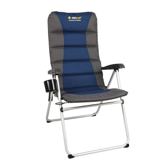 OZtrail Cascade 5-Position Arm Chair 160kg FCA-CAS5-E