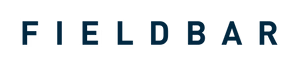 Fieldbar logo in blue on a black background