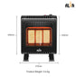 Alva 3-Panel Infrared Radiant Indoor Gas Mini Heater GH303