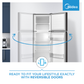 Midea 173L Top Mount Freezer Black HD-216FN-BLACK