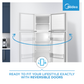 Midea 173L Top Mount Freezer White HD-216FN-WHITE
