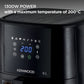 Kenwood - 6L Air Fryer with Grill Function & Window - HFG60.000BK