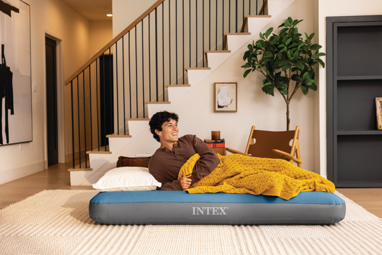 Intex Dura-Beam Prestige Downy Queen Airbed With Removable Pump 1.52 x 2.03m x 25cm I64189