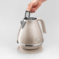 Delonghi - Icona Metallics Electric Kettle, Beige -KBOT3001.BG