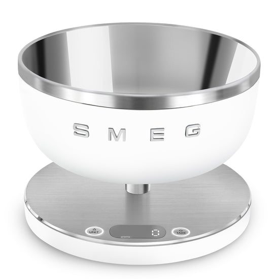 Smeg Digital Kitchen Scale Matt Collezione Aesthetic White KSC01WHMWW