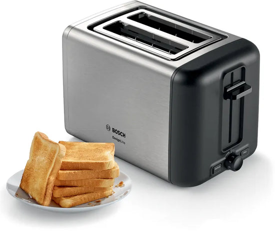 Bosch DesignLine Stainless Steel 2-Slice Toaster TAT3P420