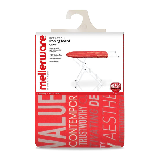 Mellerware Ironing Board Cover Felt Padding Red 4Mm Inspiration MELIBL1C