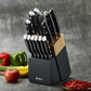 Milex 15pc Knife Block Set MK-KNI01