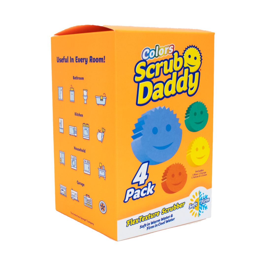 Scrub Daddy Colors value pack sponges in four colours