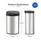 Homemax 50L Sensor Bin Silver HSB002
