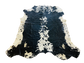 Black and white cowhide rug 