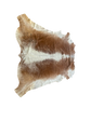 Hides of brown and white cowhide 