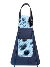 black apron with cowhide pattern 