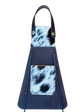 black apron with cowhide pattern 