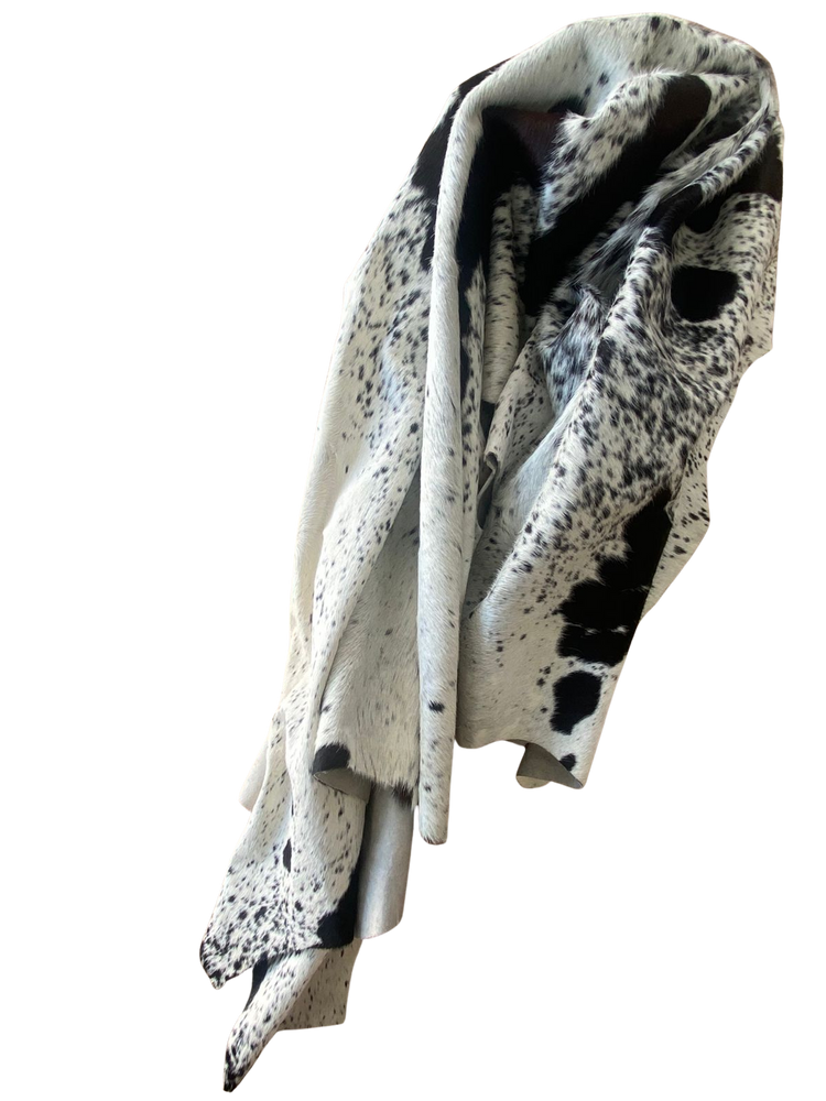 Black and white patterned cow hide 