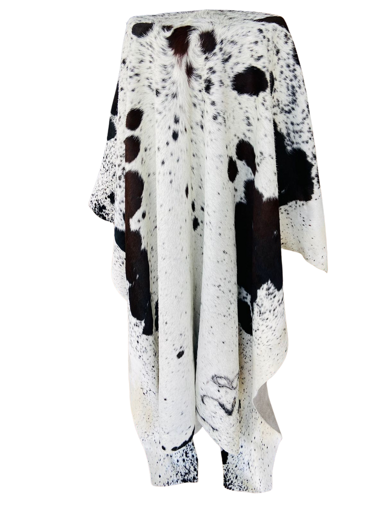 Black and white patterned cow hide 