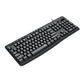 Redragon BK-7366 Full-size Ergonomic Wired Membrane Office Keyboard - Black