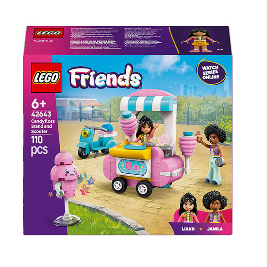 LEGO® Friends Candyfloss Stand and Scooter Toy Pretend-Play Set 42643