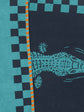 FIELDBAR Seabed Beach & Bath Towel / Sea Boat Blue 170cm x 90cm Nile Crocodile