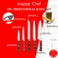 Snappy Chef 5pc Professional Knife Set With Block SCKS005