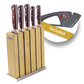 Snappy Chef 5pc Professional Knife Set With Block SCKS005