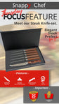 Snappy Chef 6pc Steak Knife Set SCKS006