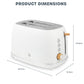Swan Fjord White 2 Slice Toaster SFT2W